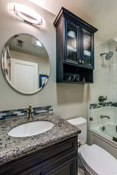 Banjo Countertop Over Toilet Guest Bath Overhaul Gilmans - Bathroom Sink Countertop Over Toilet