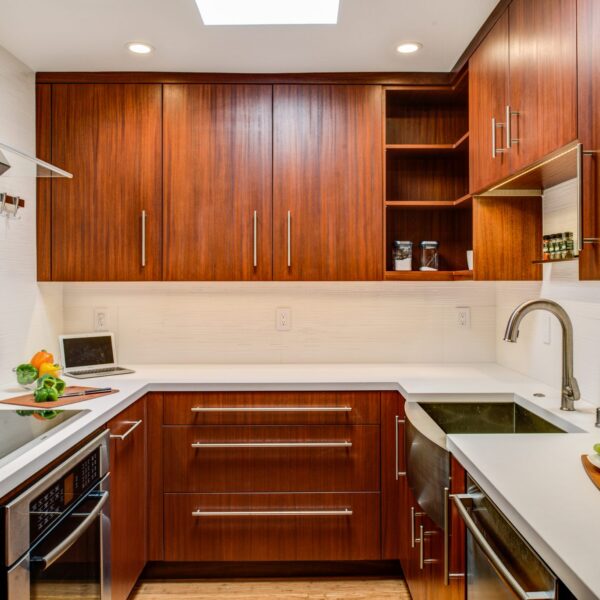 Gilmans Kitchens and Baths Contemporary Brown Kitchen Cabinets View